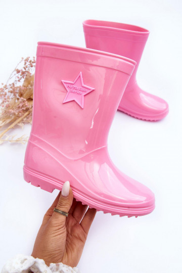 Rubberen kinderschoenen roze kleur Malvi 2