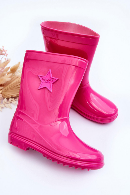 Rubberen kinderschoenen roze kleur Malvi Rubberen kinderschoenen roze kleur Malvi