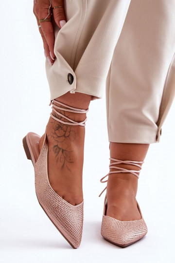 met bandjes Ballerina's Verfraaid beige Jange 2
