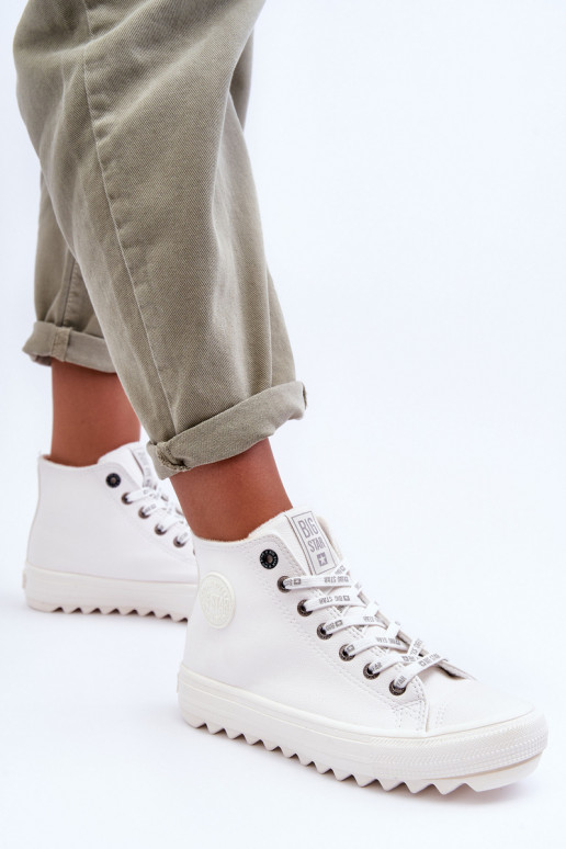 Vrijetijdsschoenen Big Star verwarmd witte kleur GG274108 Vrijetijdsschoenen Big Star verwarmd witte kleur GG274108