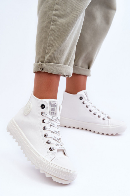 Vrijetijdsschoenen Big Star verwarmd witte kleur GG274108 Vrijetijdsschoenen Big Star verwarmd witte kleur GG274108