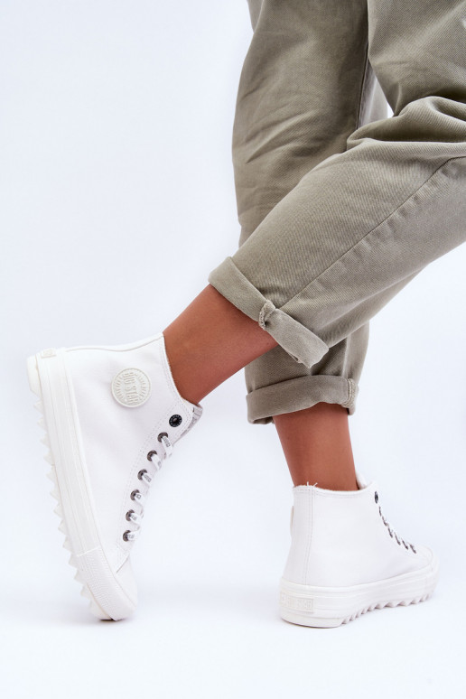 Vrijetijdsschoenen Big Star verwarmd witte kleur GG274108 Vrijetijdsschoenen Big Star verwarmd witte kleur GG274108