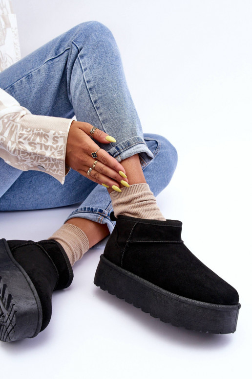 suède snowboots met een platform in zwart Corcoran suède snowboots met een platform in zwart Corcoran