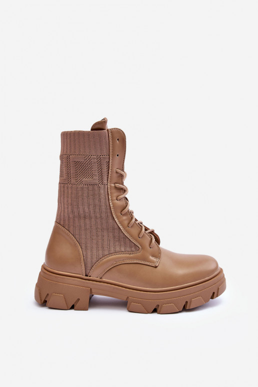 enkellaarsjes met veters beige Marlissa enkellaarsjes met veters beige Marlissa