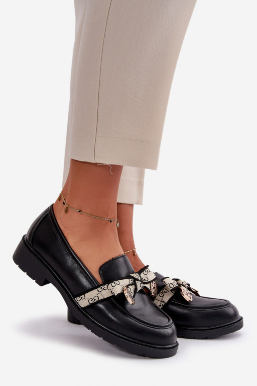 schoenen Mocassins zwarte kleur S.Barski HY330