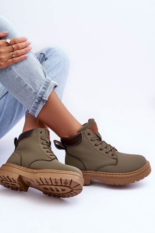 schoenen Laarzen opgewarmd in groene kleur Corbin schoenen Laarzen opgewarmd in groene kleur Corbin