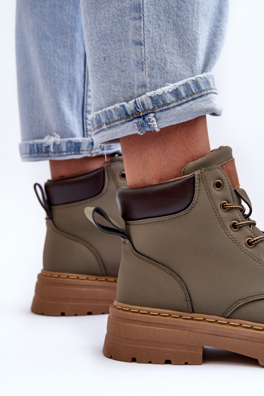 schoenen Laarzen opgewarmd in groene kleur Corbin schoenen Laarzen opgewarmd in groene kleur Corbin