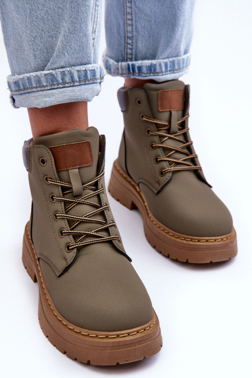 schoenen Laarzen opgewarmd in groene kleur Corbin schoenen Laarzen opgewarmd in groene kleur Corbin