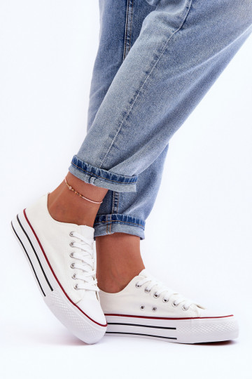 vrijetijdsschoenen Klassiek model met platform in witte kleur Jazzlyn