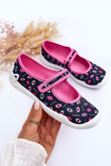 Schoenen/pantoffels Kinder Befado 114Y518 blauw-roze kleur 2