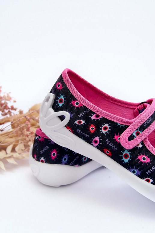 Schoenen/pantoffels Kinder Befado 114Y518 blauw-roze kleur