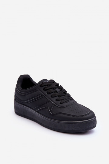 sportschoenen met platform in de zwarte kleur Pudina