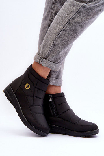 snowboots Dames warme zwarte kleur Helis