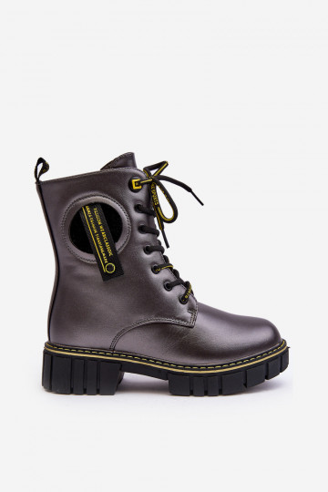 Warme kinderschoenen schoenen grijze kleur Iomare