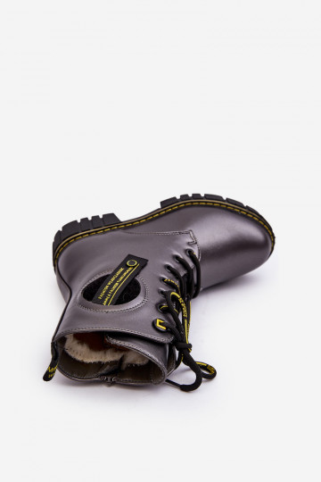 Warme kinderschoenen schoenen grijze kleur Iomare 2
