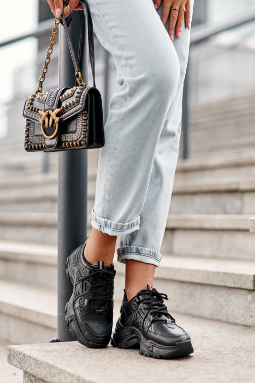 Damessportschoenen, sneakers zwarte kleur Toderus Damessportschoenen, sneakers zwarte kleur Toderus