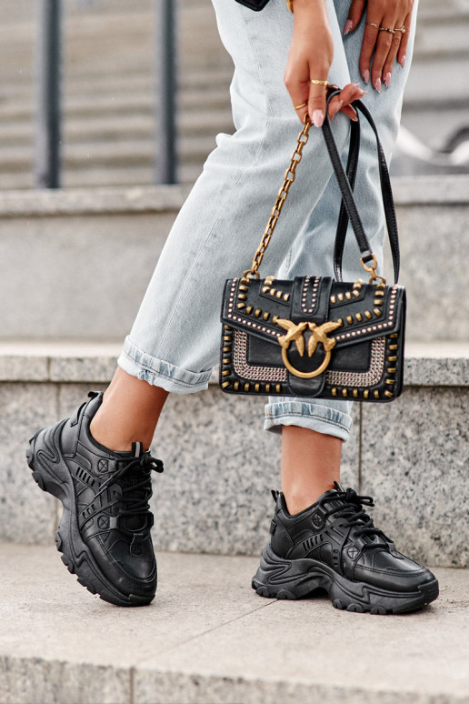 Damessportschoenen, sneakers zwarte kleur Toderus Damessportschoenen, sneakers zwarte kleur Toderus