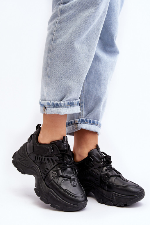 Damessportschoenen, sneakers zwarte kleur Toderus Damessportschoenen, sneakers zwarte kleur Toderus