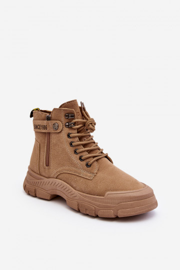 verwarmd van suède Dameslaarzen beige kleur Jailina