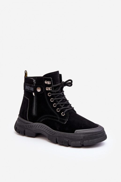 verwarmd van suède Dameslaarzen in de kleur zwart Jailina