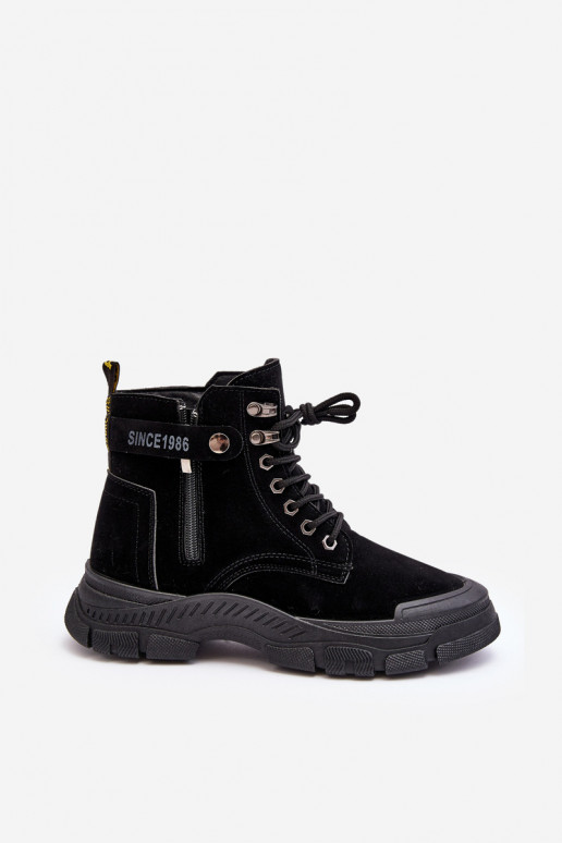 verwarmd van suède Dameslaarzen in de kleur zwart Jailina