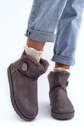 verwarmde snowboots met ornamenten in grijze kleur Siriol 2