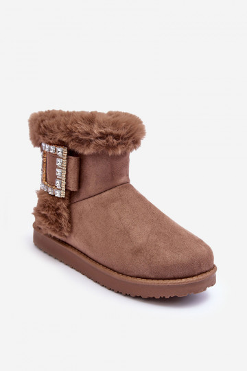 verwarmde snowboots met gespen beige Dulca