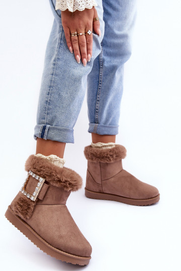 verwarmde snowboots met gespen beige Dulca 2