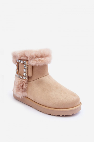 verwarmde snowboots met gespen beige Dulca