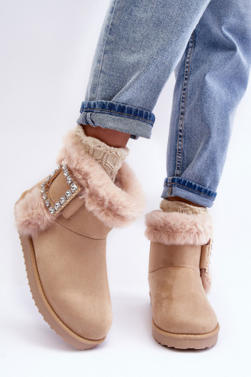 verwarmde snowboots met gespen beige Dulca 2