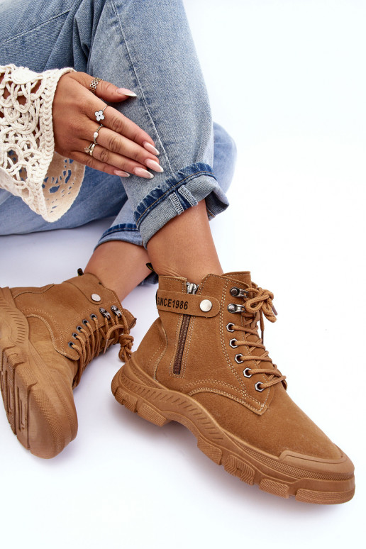 verwarmd van suède Dameslaarzen bruine kleur Jailina