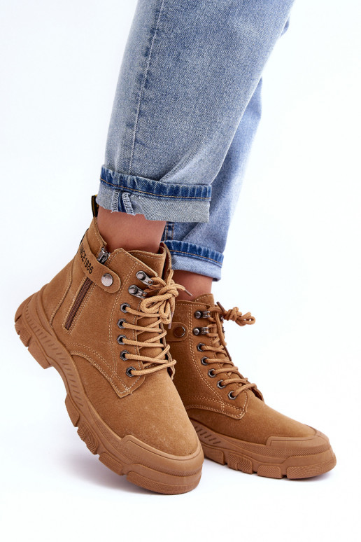 verwarmd van suède Dameslaarzen bruine kleur Jailina