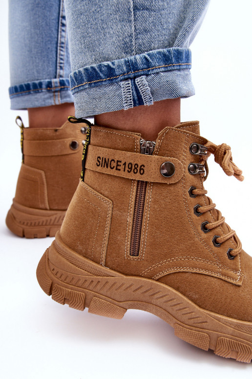 verwarmd van suède Dameslaarzen bruine kleur Jailina