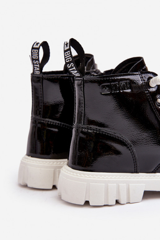 verwarmd met verniseffect Laarzen Kinder Big Star MM374147 zwarte kleur verwarmd met verniseffect Laarzen Kinder Big Star MM374147 zwarte kleur