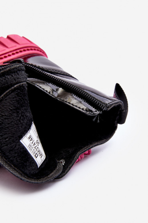 verwarmd met verniseffect Laarzen Kinderen Big Star MM374148 Zwart en roze