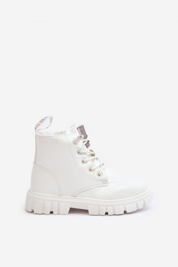 verwarmd met verniseffect Laarzen Kinder Big Star MM374142 witte kleur