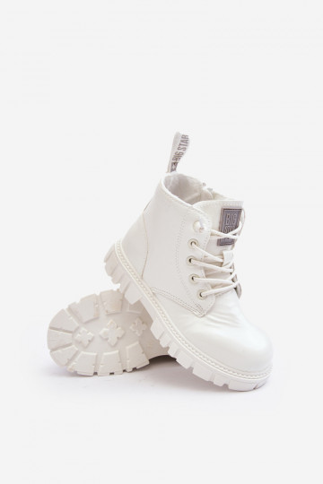 verwarmd met verniseffect Laarzen Kinder Big Star MM374142 witte kleur 2