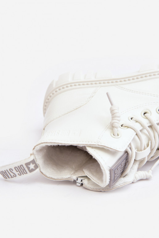 verwarmd met verniseffect Laarzen Kinder Big Star MM374142 witte kleur