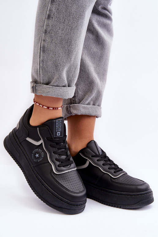 Damessportschoenen, sneakers Big Star MM274232 zwarte kleur