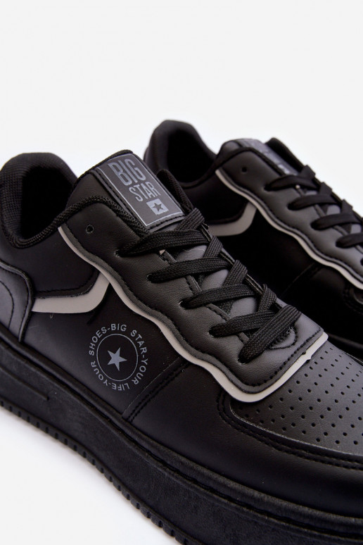 Damessportschoenen, sneakers Big Star MM274232 zwarte kleur