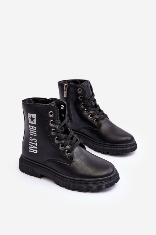 Laarzen Kinderen verwarmd Big Star MM374152 zwarte kleur