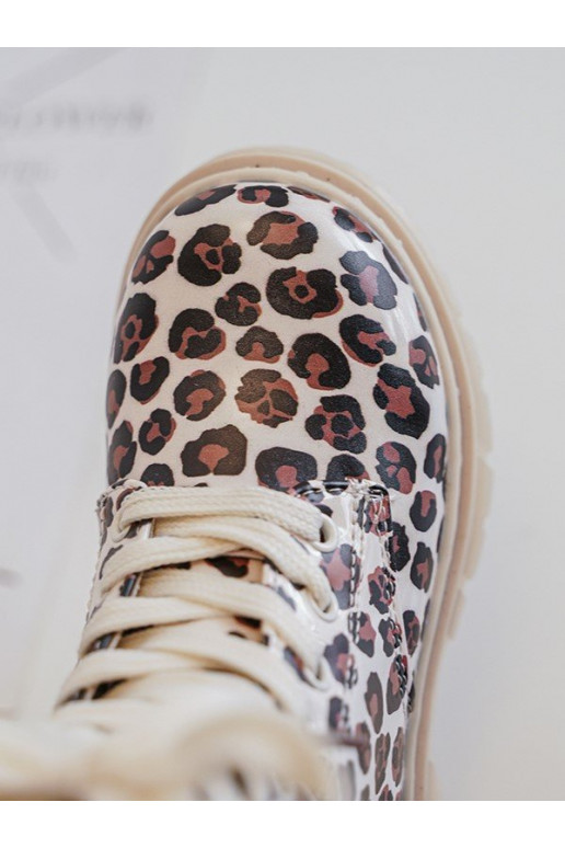 verwarmde kinderlaarzen met rits beige-bruine kleur Dolida