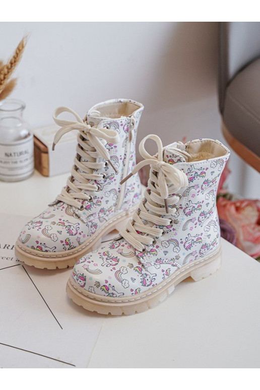 verwarmde kinderlaarzen met rits beige kleur Dolida