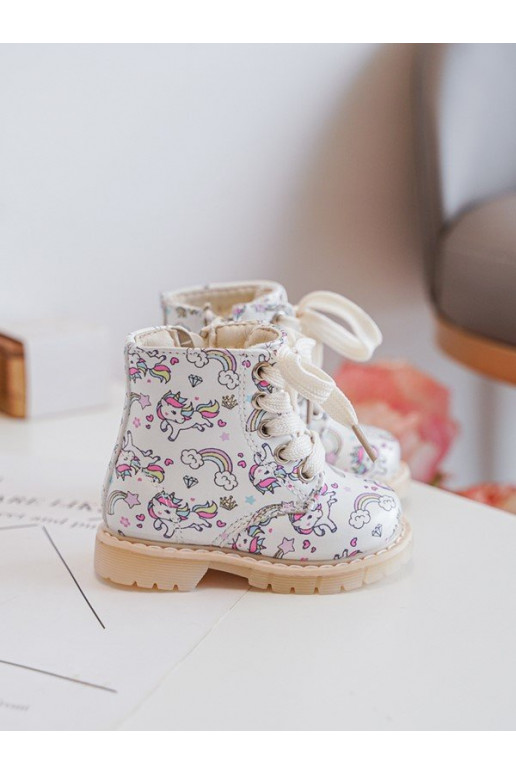 verwarmde kinderlaarzen met rits beige kleur Dolida