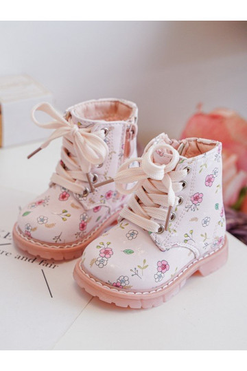 verwarmde kinderlaarzen met ritsen roze kleur Dolida