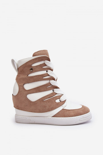 Enkellaarzen met veters beige Amria 2