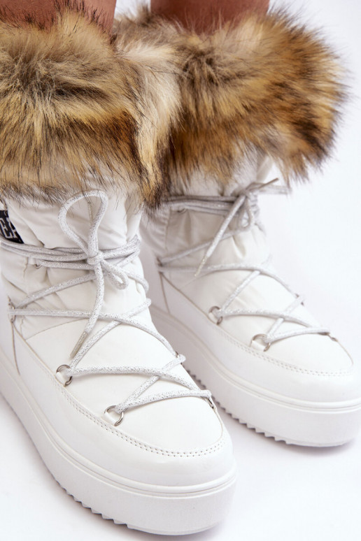 witte Santero snowboots met veters witte Santero snowboots met veters