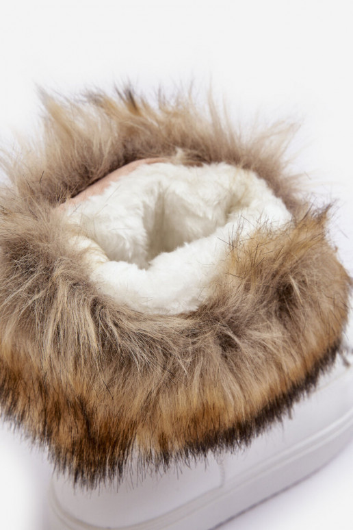 witte Santero snowboots met veters witte Santero snowboots met veters