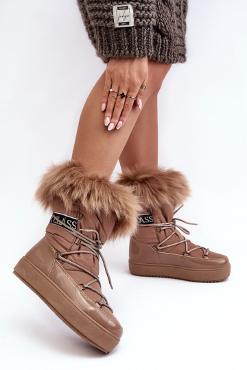 snowboots met veters beige Santero 2