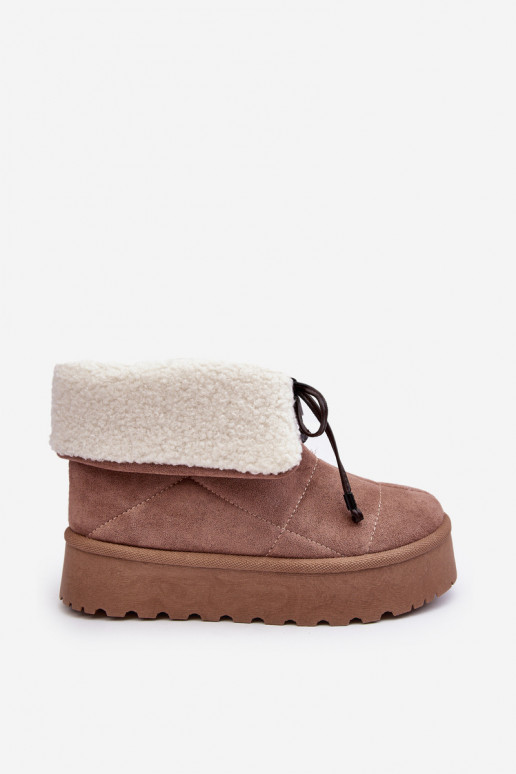 snowboots met een platform met verwarmend beige Olimuka snowboots met een platform met verwarmend beige Olimuka